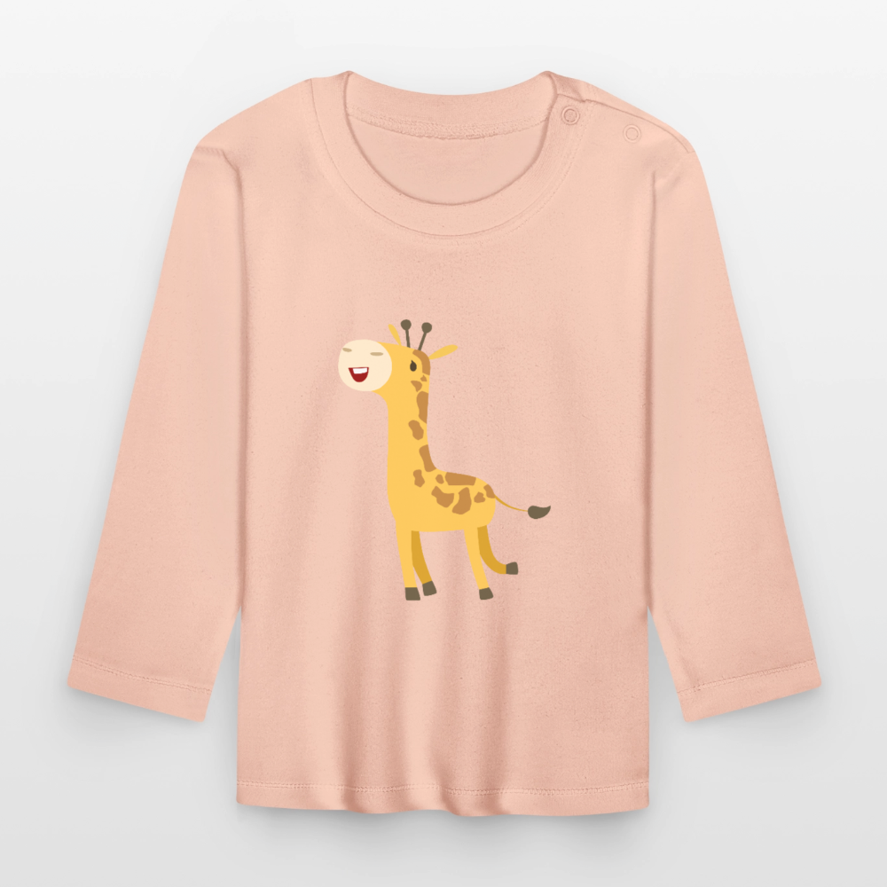 Giraffe Premium Baby Langarmshirt - crystal pink