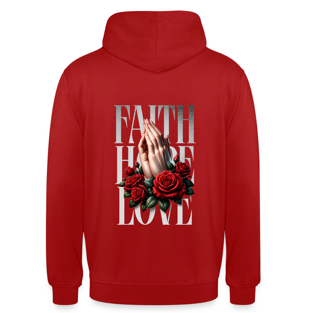 FAITH, HOPE, LOVE Hoodie - red