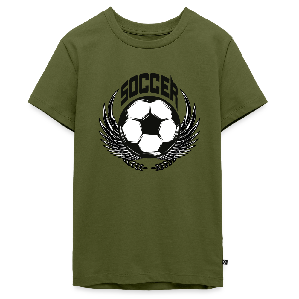 Fussball Premium Teenager T-Shirt - khaki