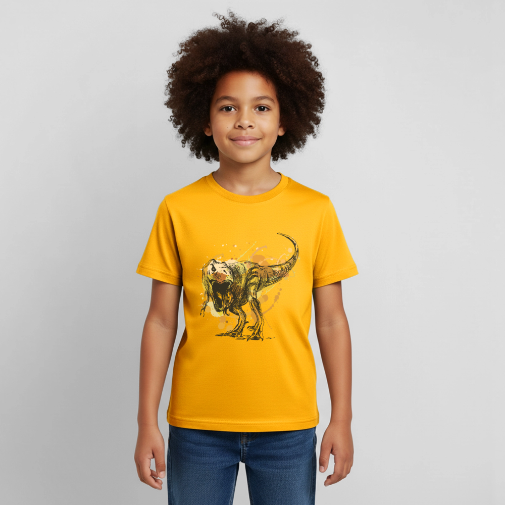 Dinosaurier Kinder T-Shirt - gold