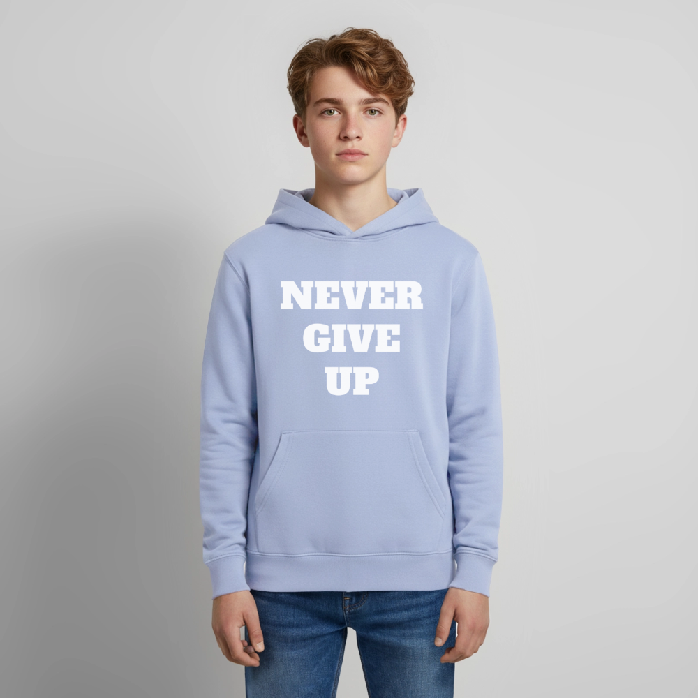 Never give up Premium Teenager Hoodie - sky