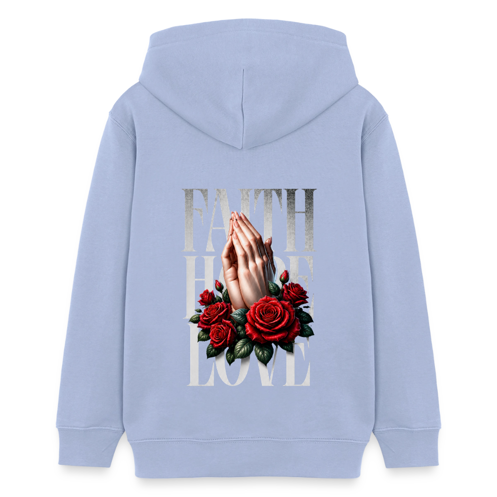 FAITH, HOPE, LOVE Premium Hoodie - sky