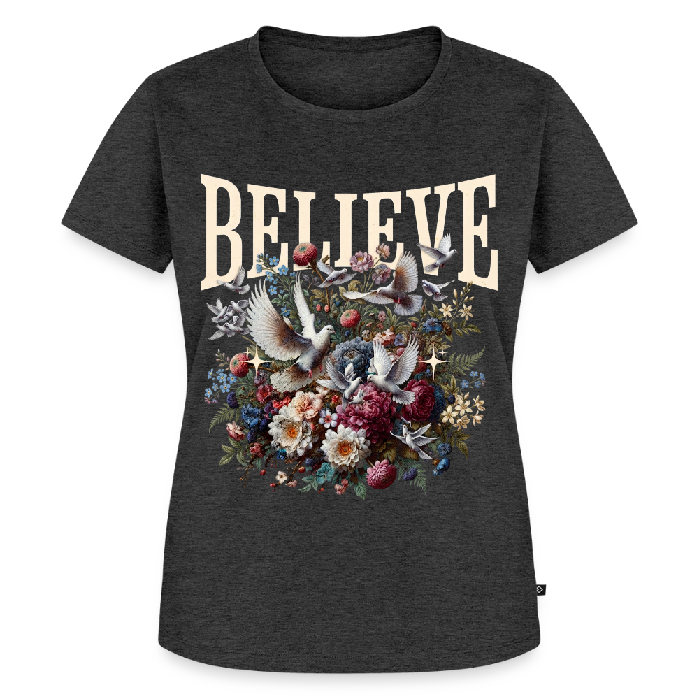 BELIEVE Premium T-Shirt - heather anthracite
