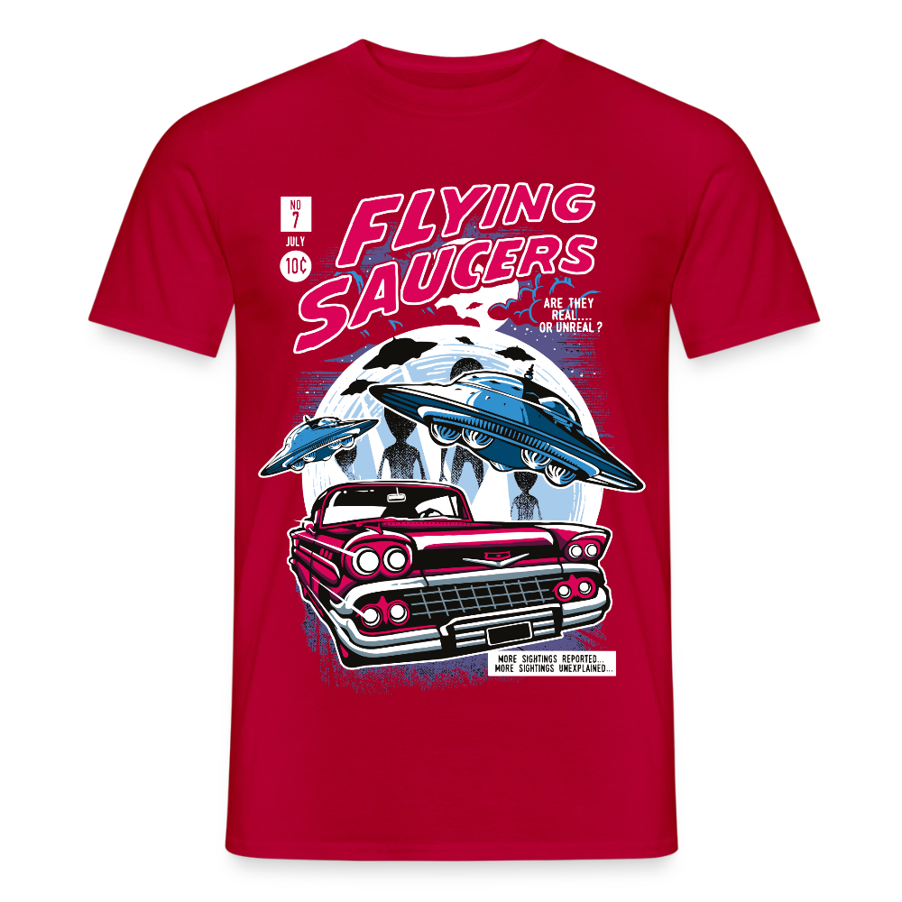 FLYING SAUCERS  T-Shirt - red