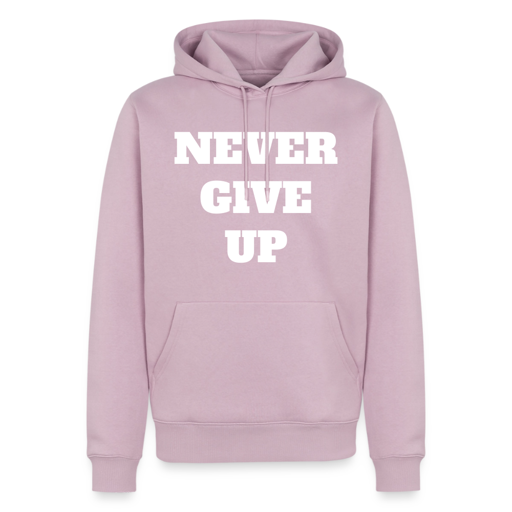 Never give up Premium Hoodie - dusky pink
