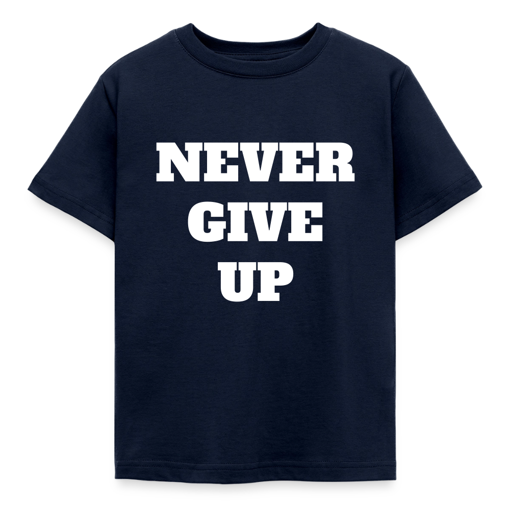 Never give up Kinder T-Shirt - navy