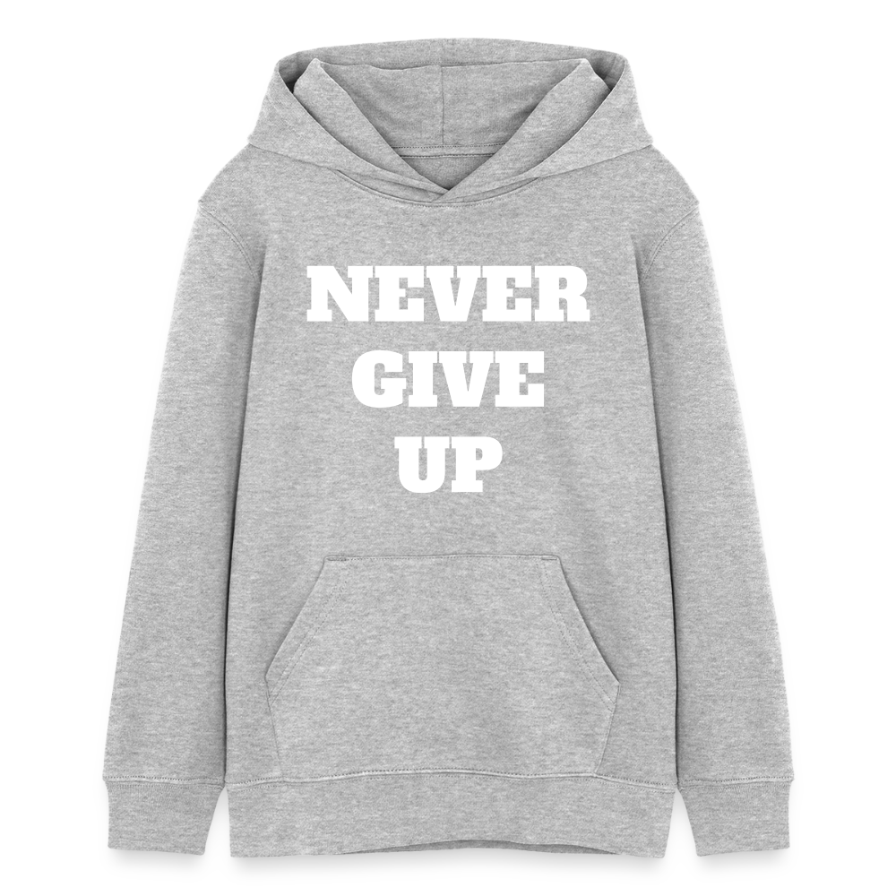 Never give up Premium Teenager Hoodie - heather grey