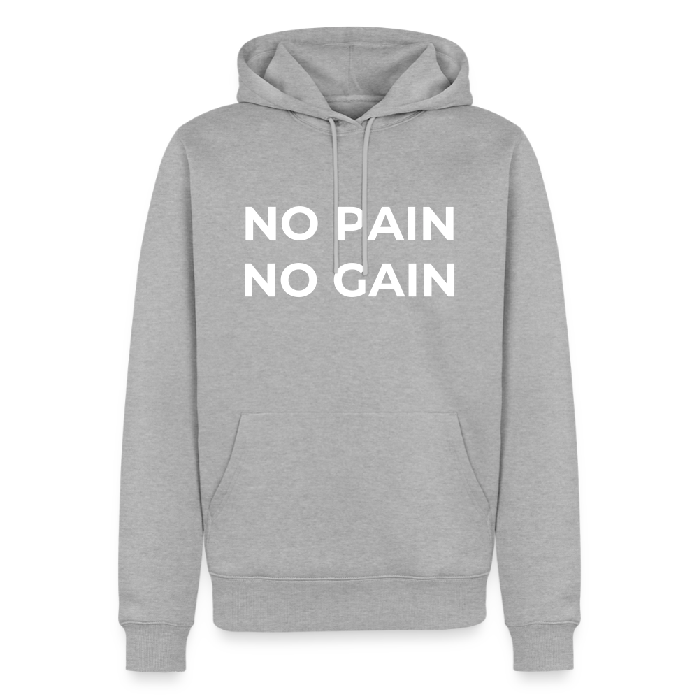 NO PAIN NO GAIN Premium Hoodie - heather grey