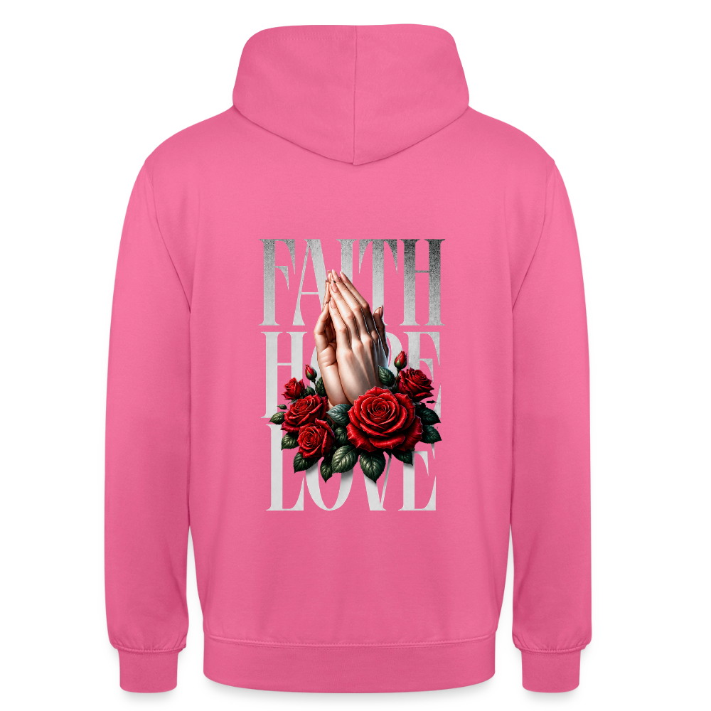 FAITH, HOPE, LOVE Hoodie - pink