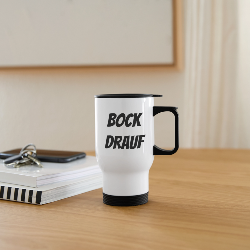 Bock Drauf Thermobecher - white