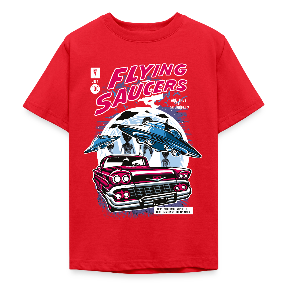 FLYING SAUCERS Teenager T-Shirt - red