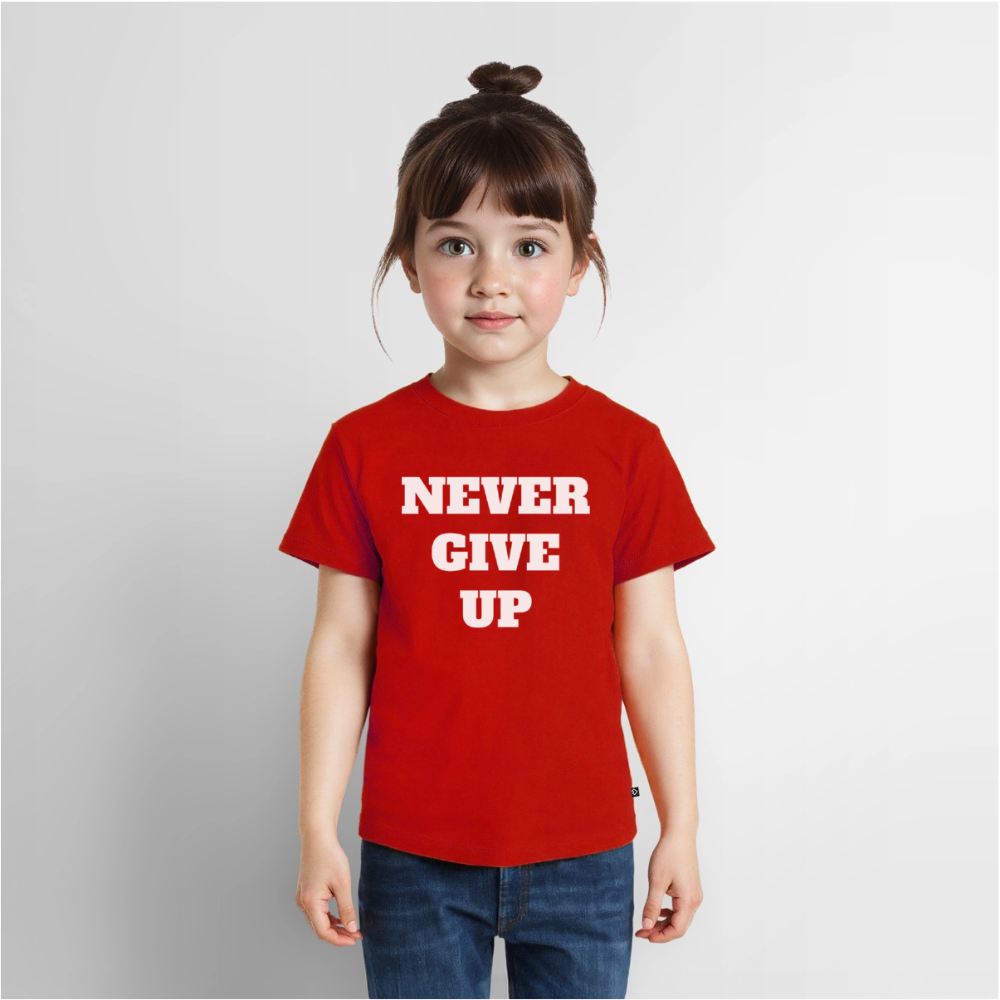 Never give up Premium Kinder T-Shirt - red