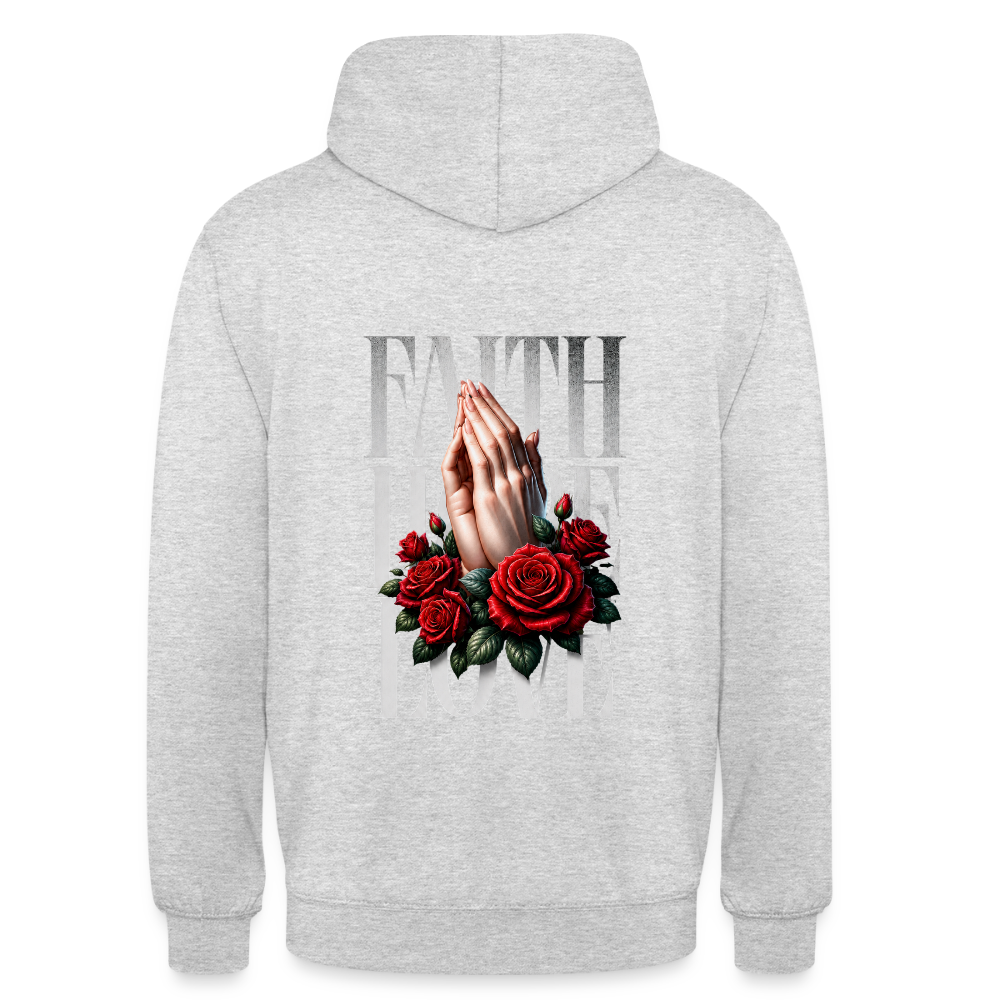 FAITH, HOPE, LOVE Hoodie - light heather grey