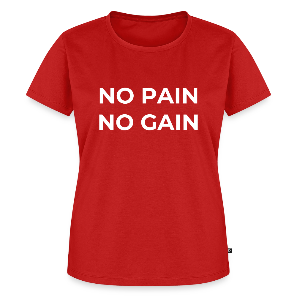 NO PAIN NO GAIN T-Shirt Woman - red
