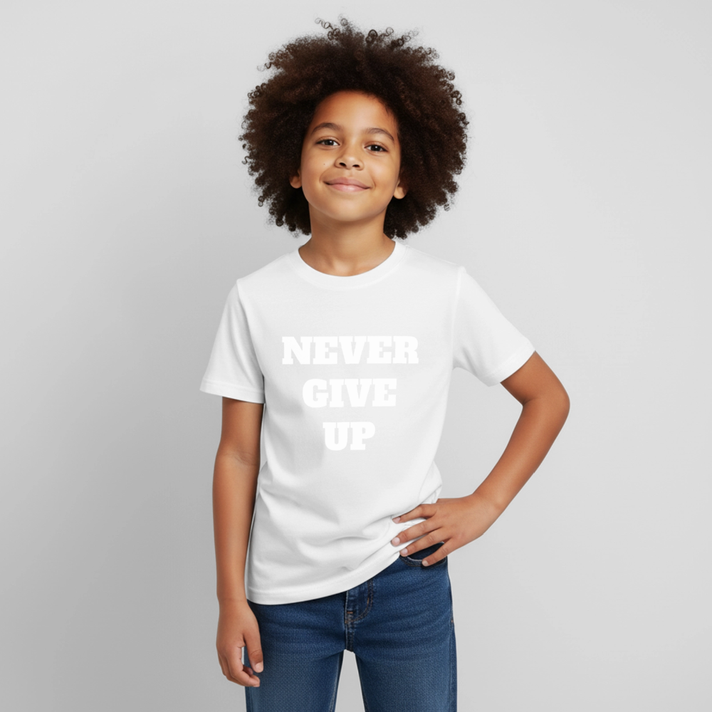 Never give up Kinder T-Shirt - white