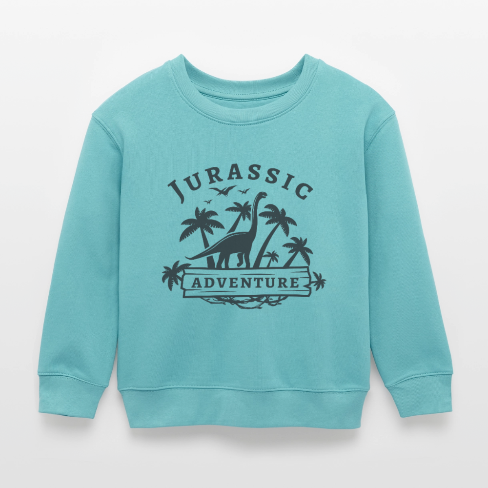 Dinosaurier Premium Kinder Sweatshirt - pastel turquoise