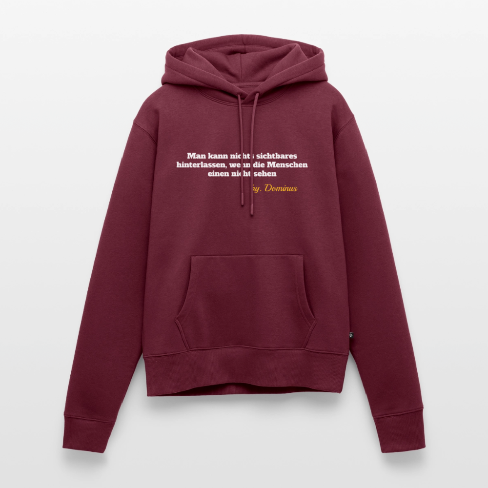 Zitat Aufdruck Premium Hoodie Women - burgundy