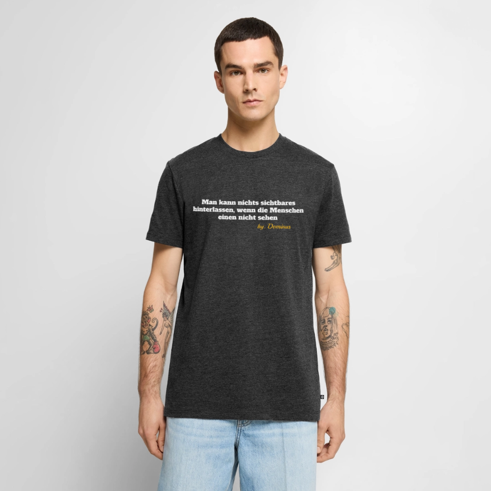 Zitat Aufdruck Premium T-Shirt - heather anthracite