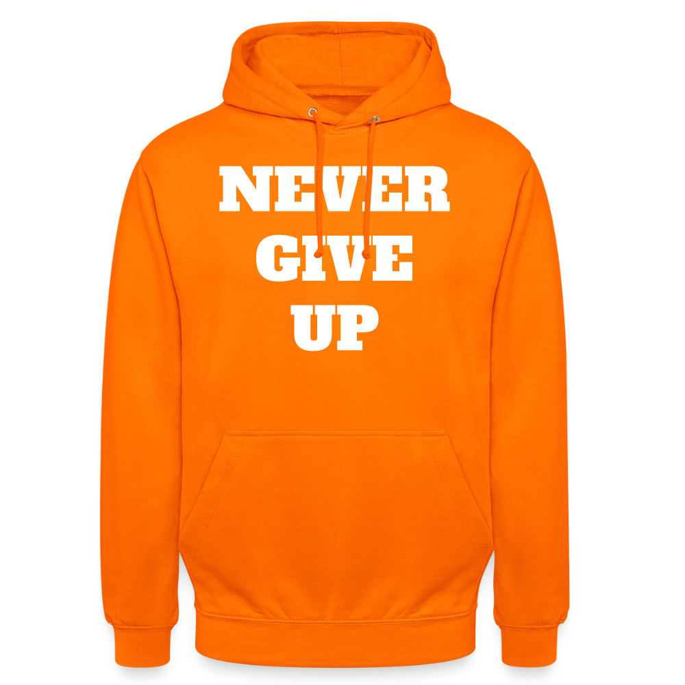 Never give up Hoodie - orange