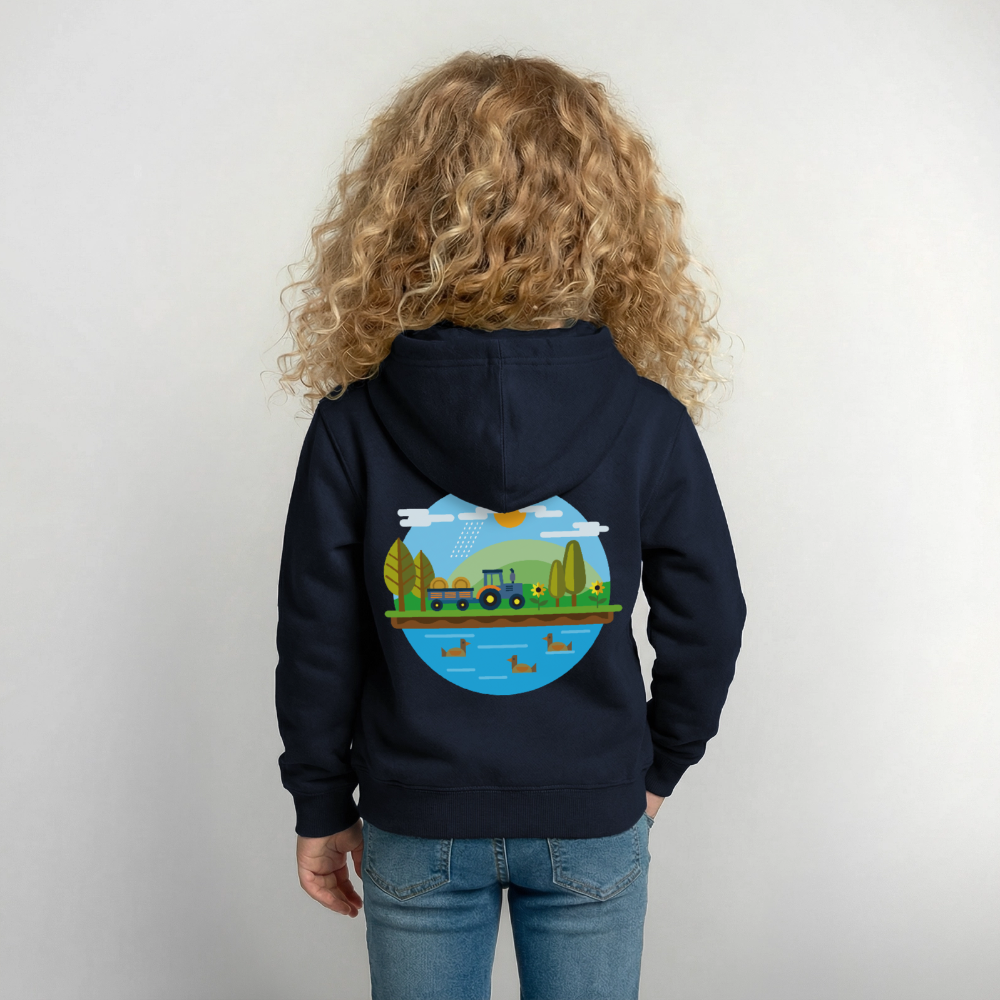 Bauernhof Kinder Hoodie - navy