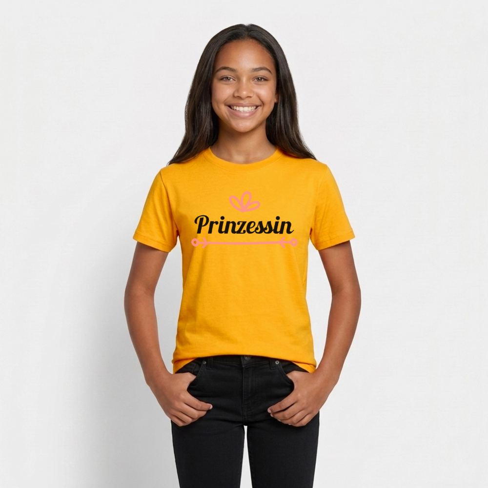 Prinzessin T-Shirt Teenager - gold