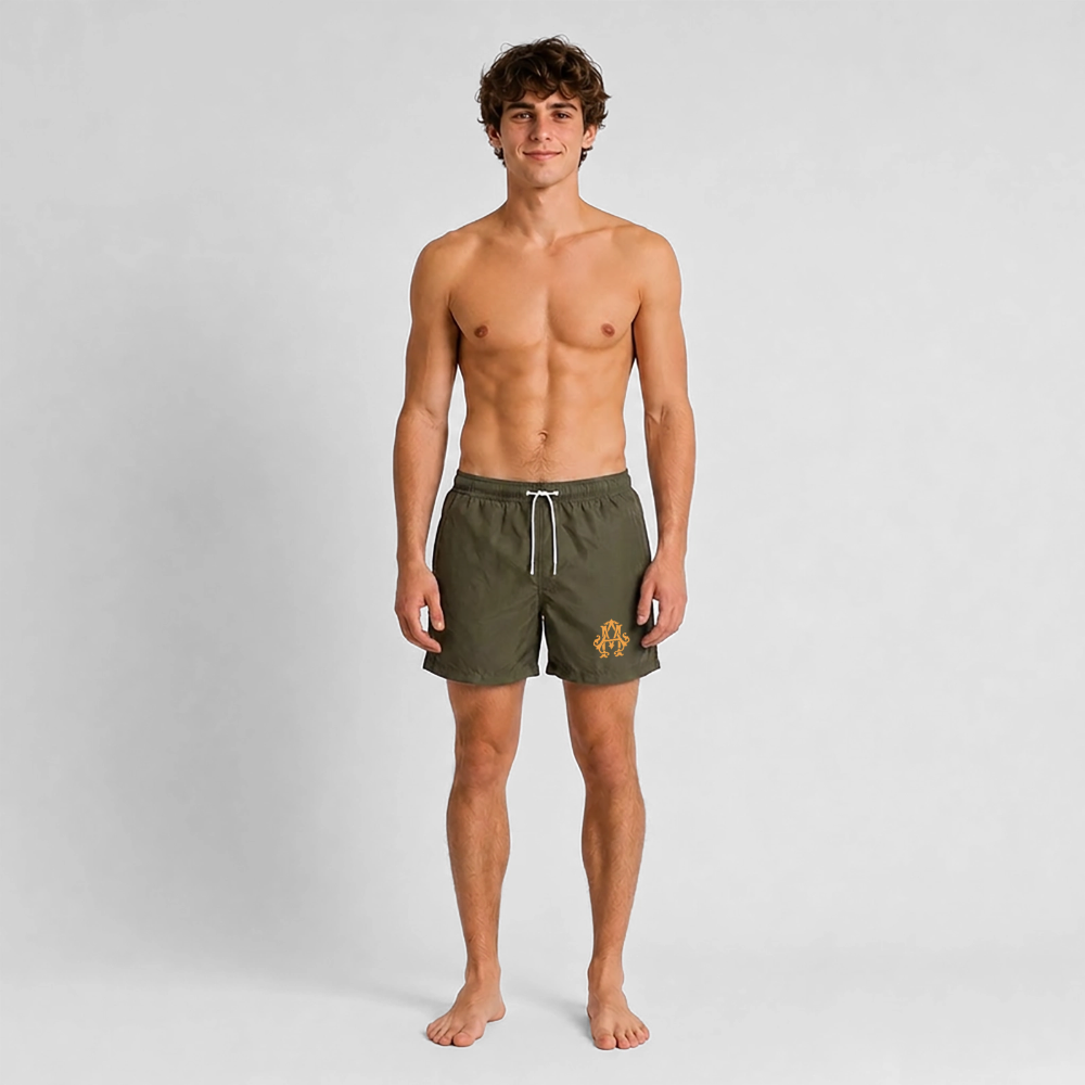 adligemotivations Logo Badeshorts - olive