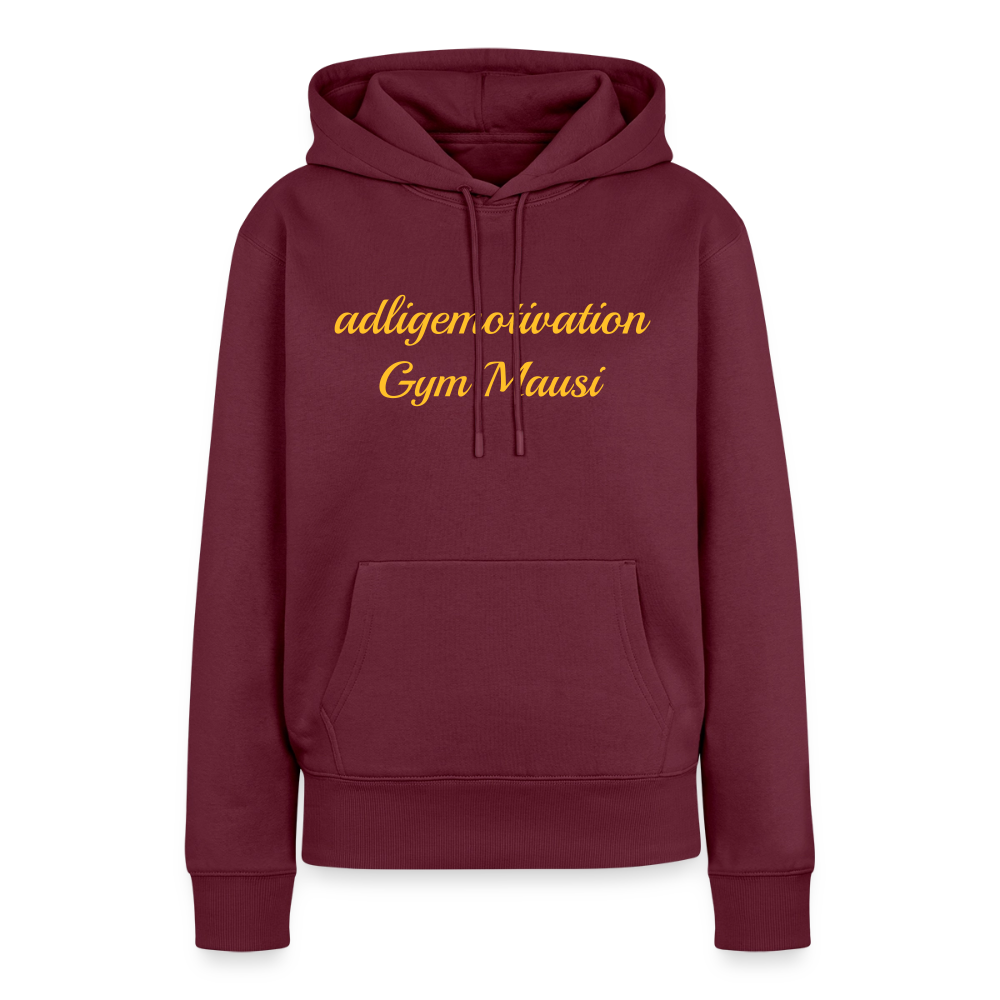 Gym Mausi Premium Hoodie - burgundy