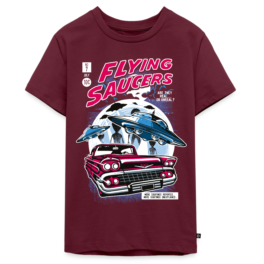 FLYING SAUCERS Premium Teenager T-Shirt - burgundy