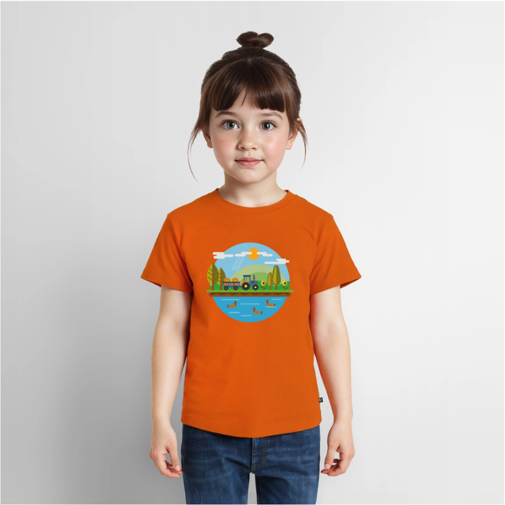 Bauernhof Premium Kinder T-Shirt - orange 