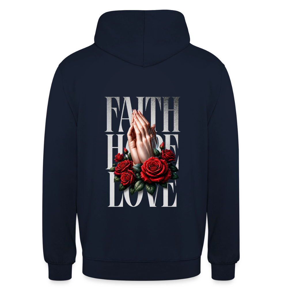 FAITH, HOPE, LOVE Hoodie - navy