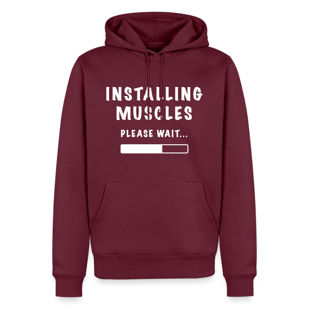 INSTALLUNG MUSCLES Premium Hoodie - burgundy
