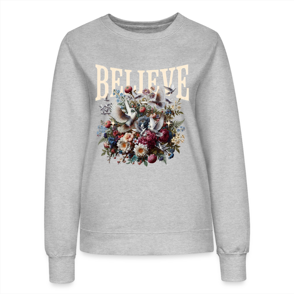 BELIEVE Sweatshirt - heather grey