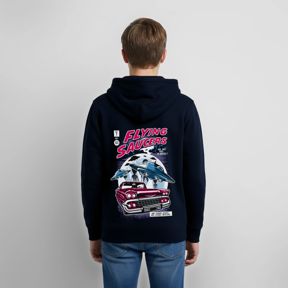 FLYING SAUCERS Premium Teenager Sweatjacke - navy