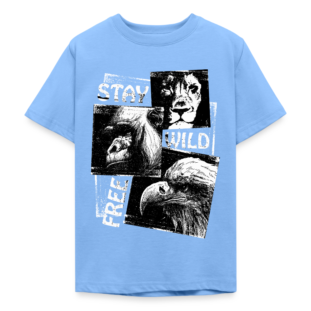 STAY WILD T-Shirt Teenager - sky blue