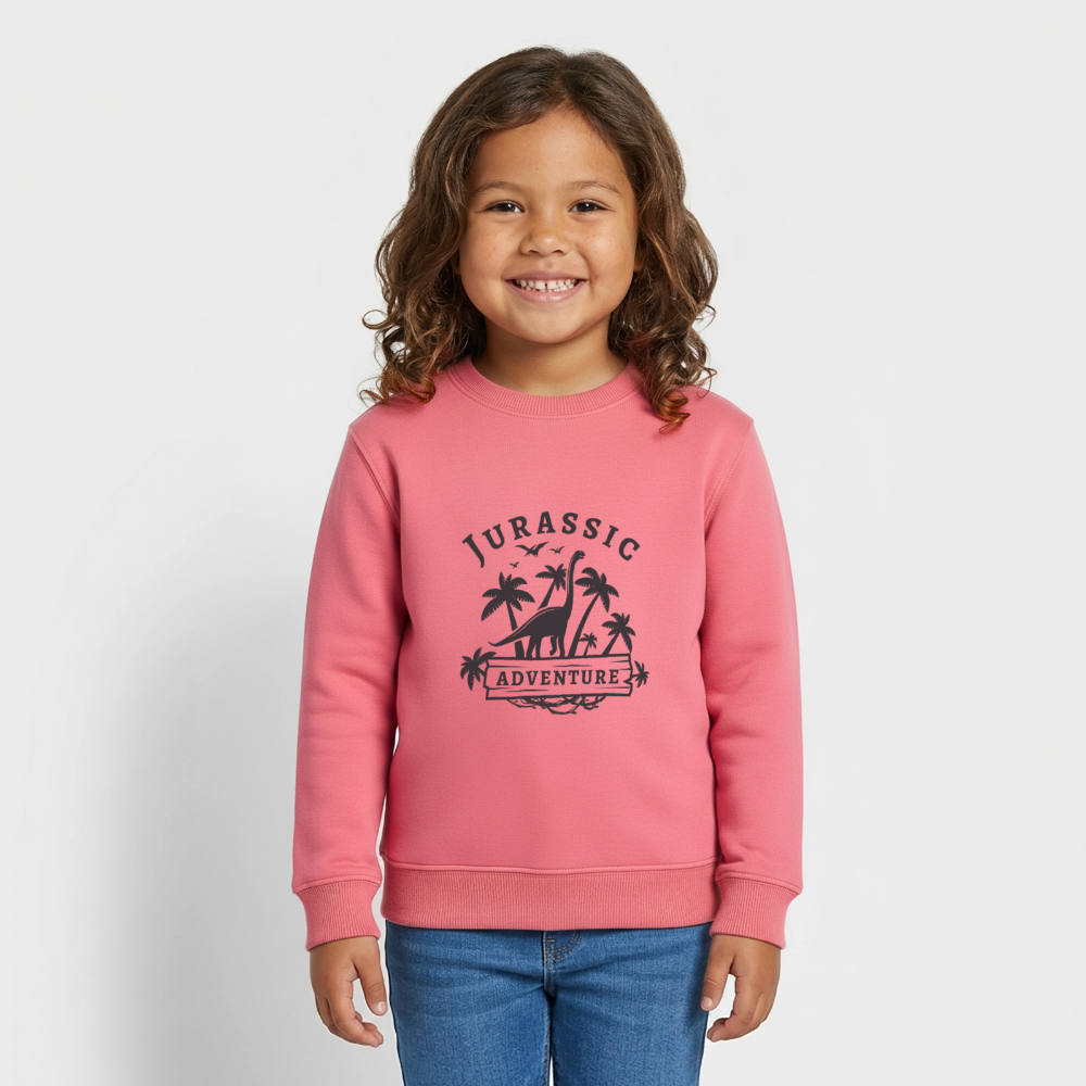 Dinosaurier Premium Kinder Sweatshirt - pink joy 