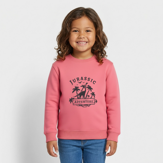 Dinosaurier Premium Kinder Sweatshirt - pink joy 