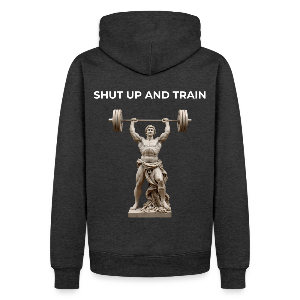 NO PAIN NO GAIN Premium Hoodie - heather anthracite