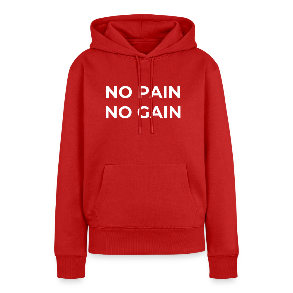 NO PAIN NO GAIN Premium Hoodie - red