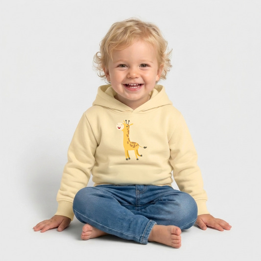 Giraffe Premium Baby Hoodie - cream