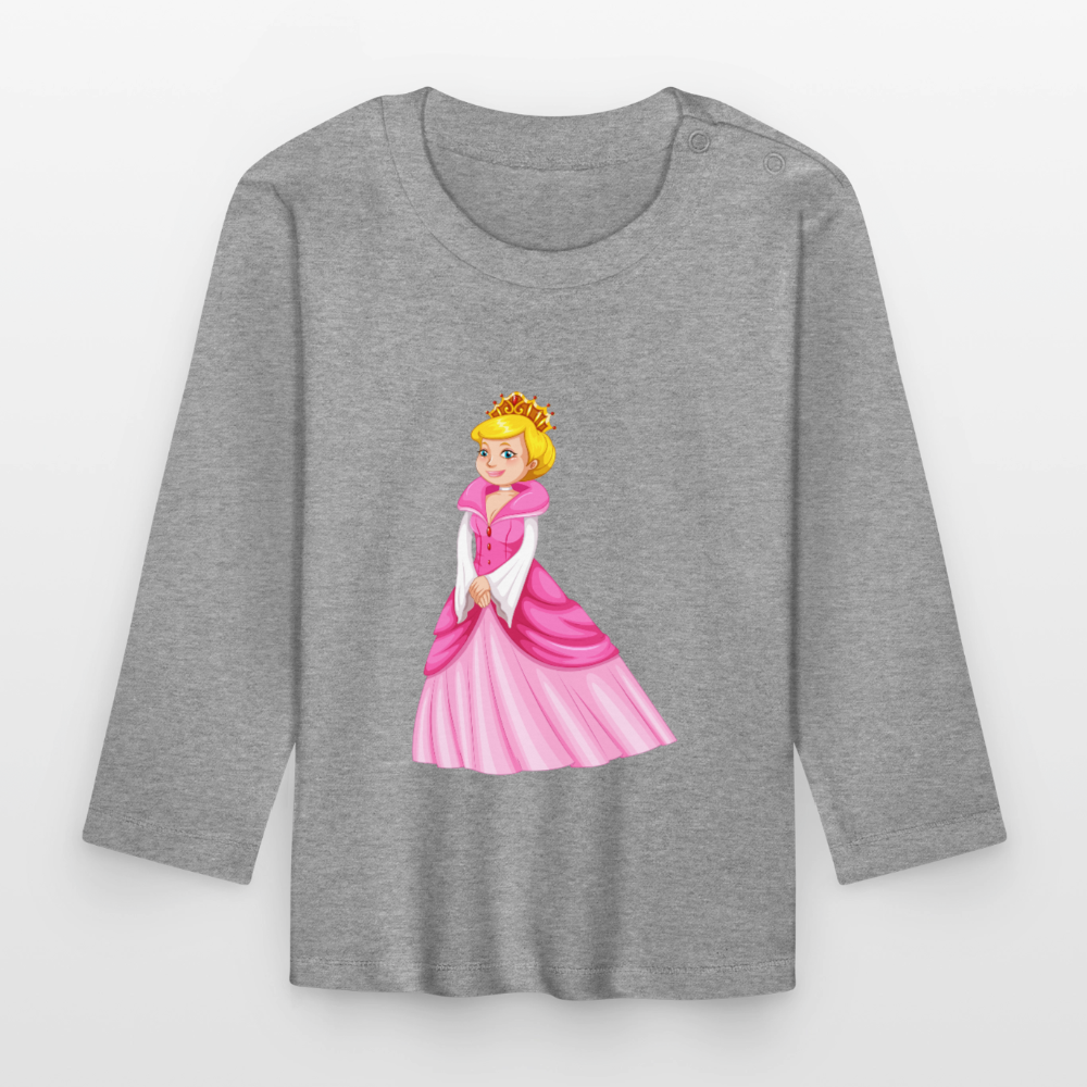 Prinzessin Premium Baby Langarmshirt - heather grey