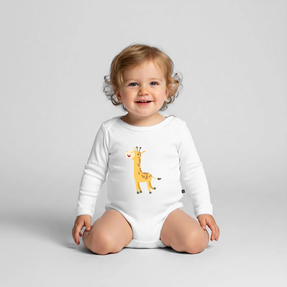 Giraffe Premium Baby Langarm-Body - white
