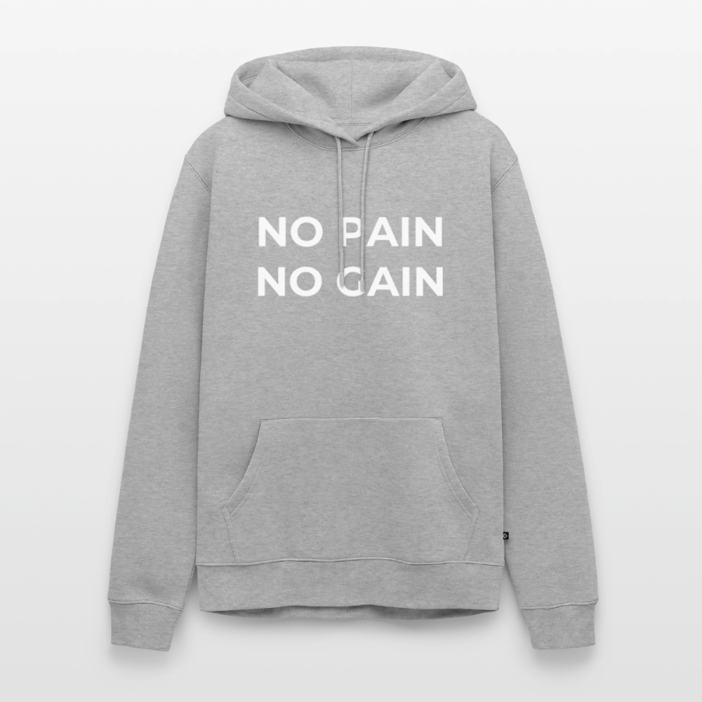 NO PAIN NO GAIN Premium Hoodie - heather grey