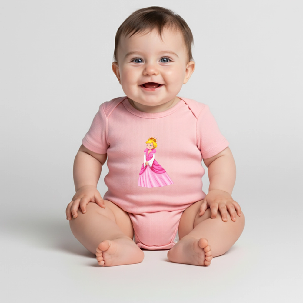 Prinzessin Premium Baby Kurzarm-Body - rose