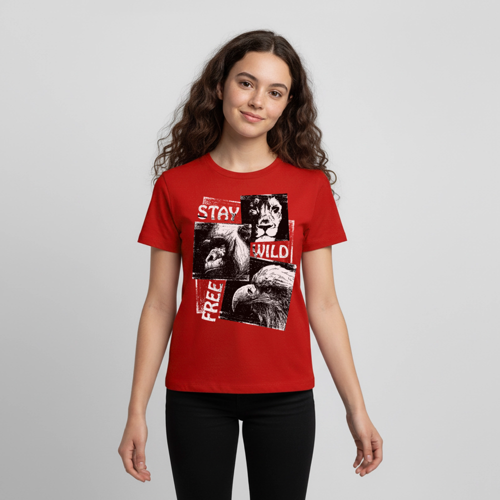 STAY WILD Premium Teenager T-Shirt - red