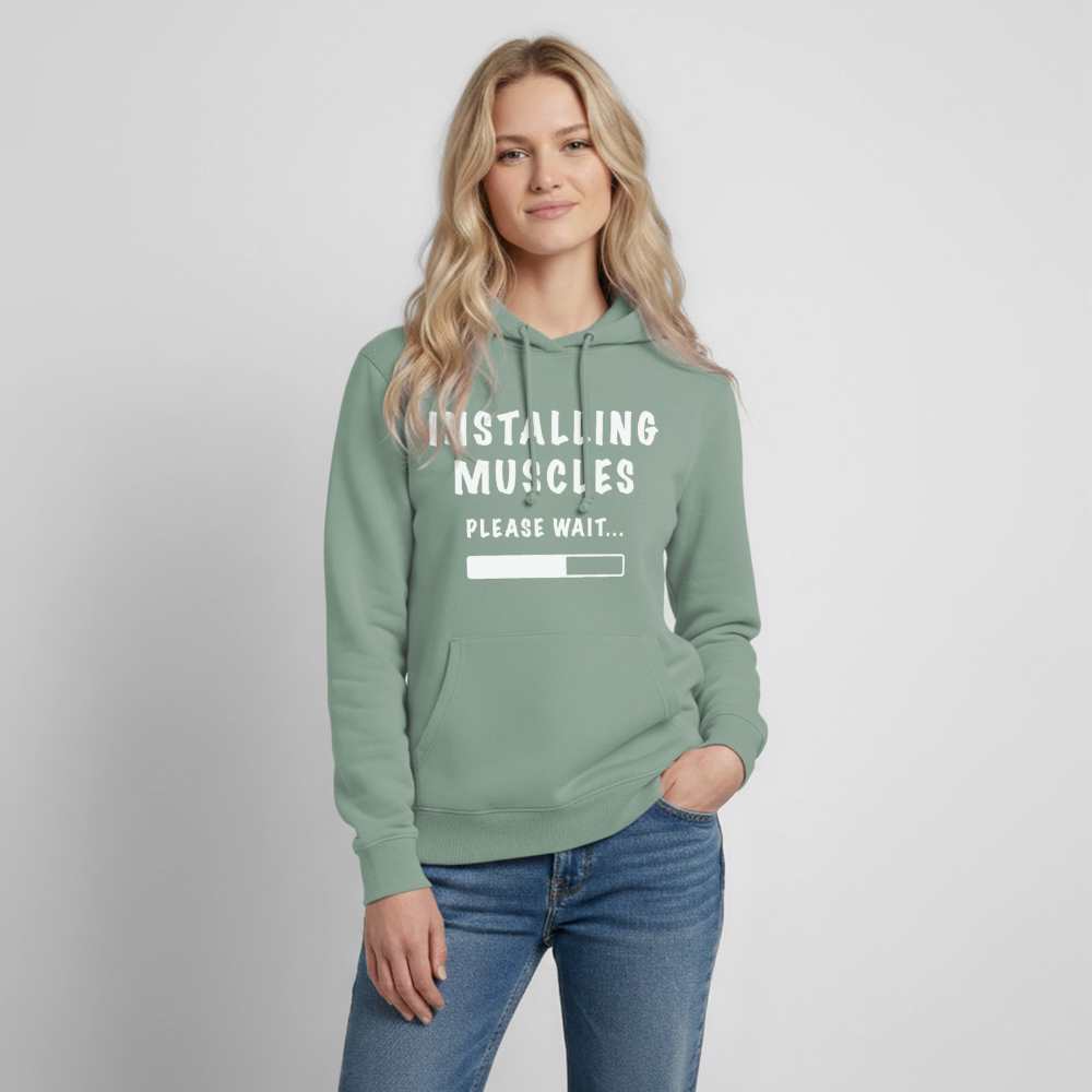 INSTALLING MUSCLES Hoodie - steel green
