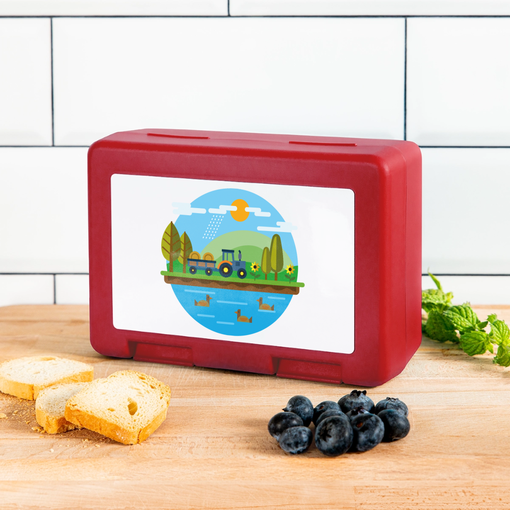 Bauernhof Brotdose - red