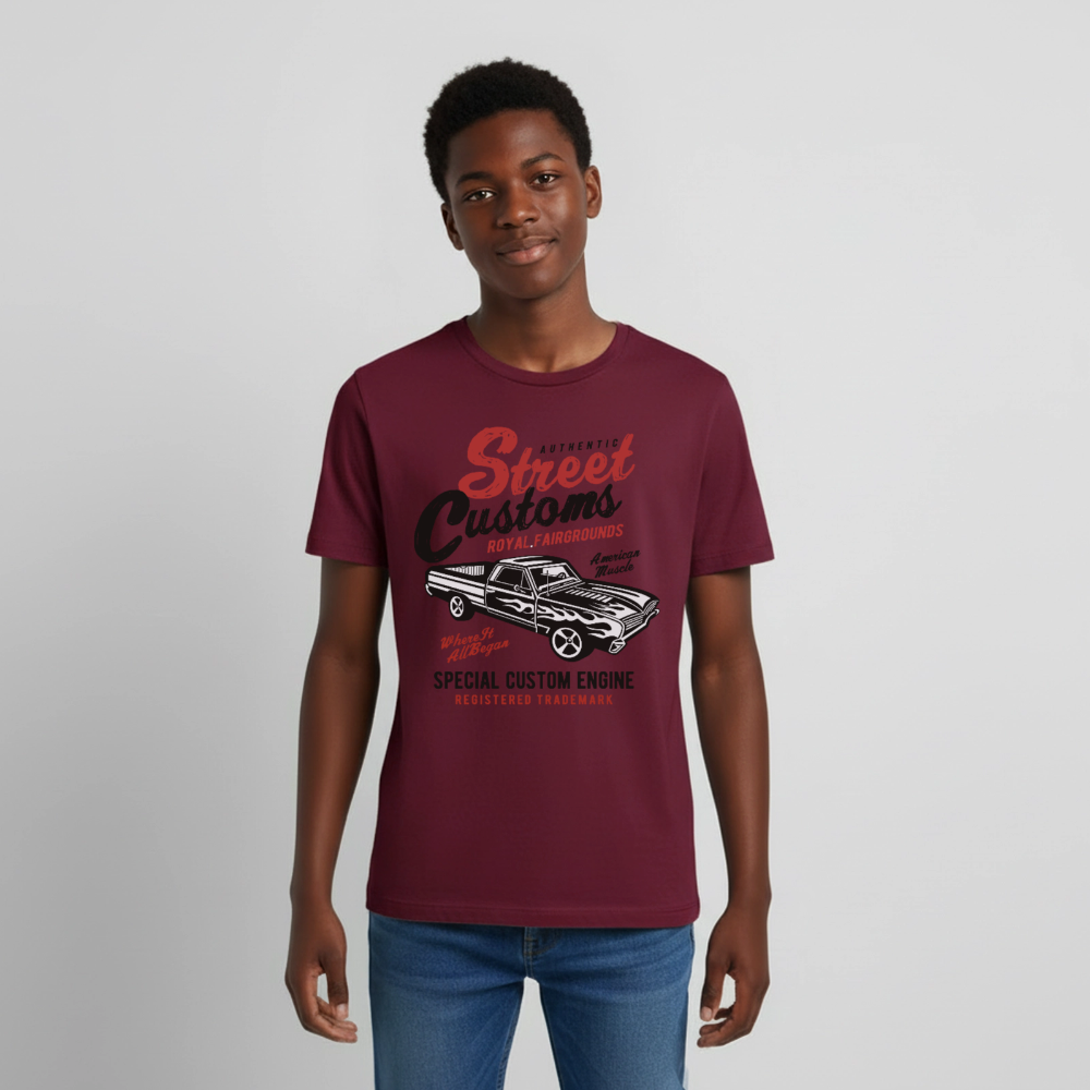 STREET CUSTOMS Premium Teenager T-Shirt - burgundy