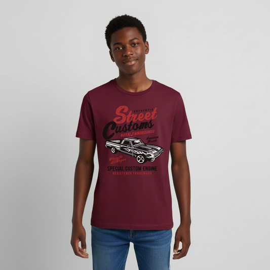 STREET CUSTOMS Premium Teenager T-Shirt - burgundy