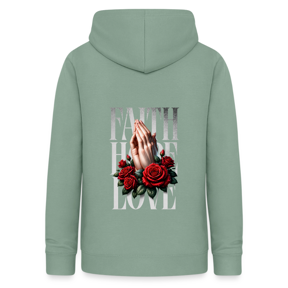 FAITH, HOPE, LOVE Hoodie - steel green