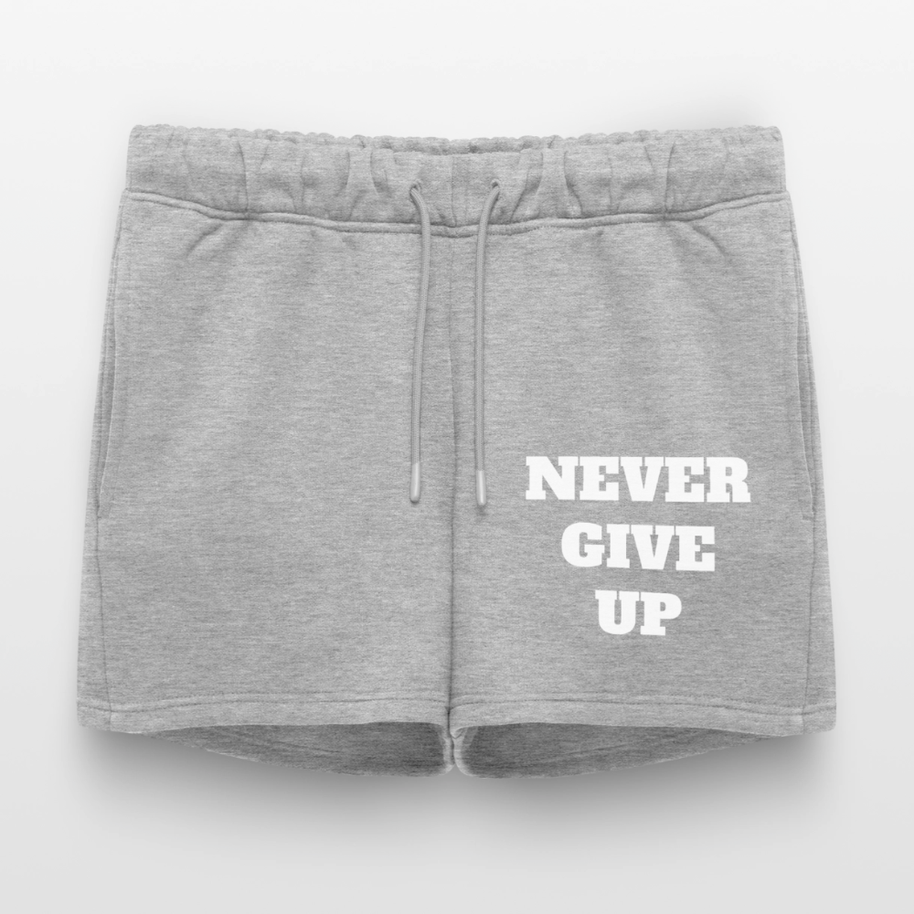 NEVER GIVE UP Premium Short - heather grey
